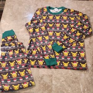 Pokemon Kids Pajama Set - Pikachu and Pokeball Pattern